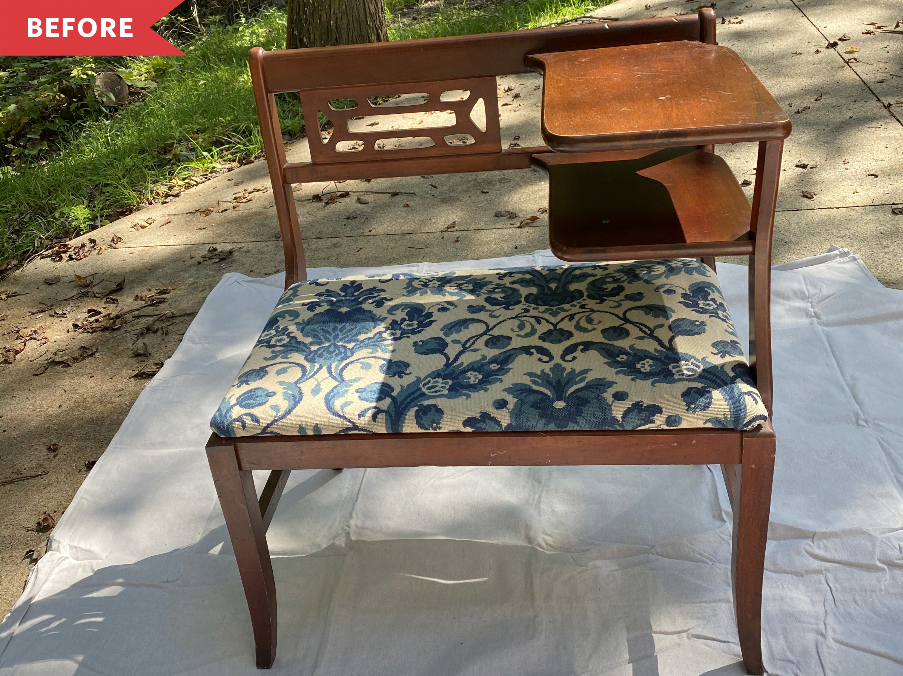 Telephone Bench Redo DIY Telephone Bench Makeover Idea
